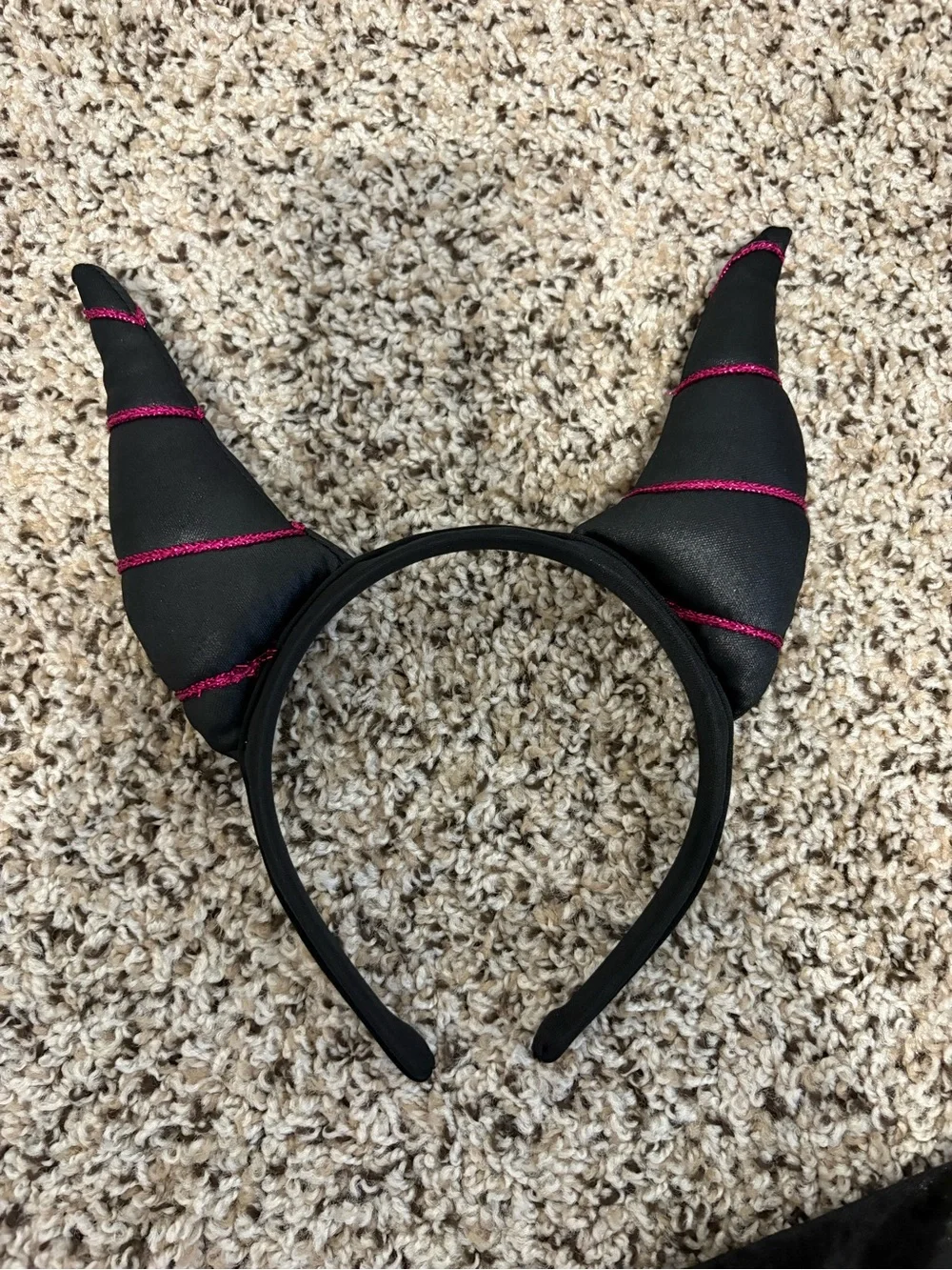 Disney Purple and Black Maleficent-Style Costume with Horn Headband - Picture 3 of 4